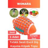 Dayanıklı Etkili Tırtıklı Evcil Hayvan Aksesuarı Sesli Köpek Topu Diş Kaşıma Temizleme Oyuncağı