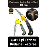 Dayanıklı Kaliteli Paslanmaz Çelik Döner Saplı Kamp Bahçe Katlanır Budama Testeresi Çakı Tipi 180 Mm