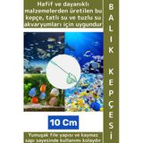 Dayanıklı Kaymaz Sap Hafif Yumuşak Fileli Tatlı Tuzlu Su Uyumlu Pratik Akvaryum Balık Kepçesi 10 Cm
