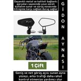 Dayanıklı Kolay Montaj Motor Yan Ayna Güvenli Kullanım Geniş Net Görüş Şık Motosiklet Gidon Aynası