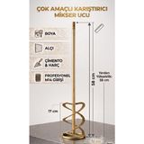 Dayanıklı Metal Harç ve Boya Karıştırıcı Vidalı Matkap Ucu - 12CM Çapında Matkap Uyumlu Harç Boya Çimento Alçı Karıştırıcı Mikser Ucu 58X17CM - Çok Renkli - Standart