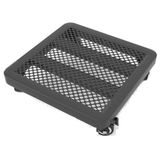 Dayanıklı Metal Saksı Tepsisi Siyah Kare Tekerlekli İç Mekan Dış Mekan Saksıları için Uygun Büyük Boy Saksılar için Uygun Boyut 35 x 35 x 9 cm