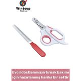 Dayanıklı Pet Kedi Köpek Sağlık Tırnak Bakım Evcil Hayvan Tırnak Makası Törpü Seti - Renkli
