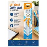Dayanıklı Plastik Cetvel 20 Cm 1Adet Bic Plastik Cetvel Şeffaf Geometri Çizim Cetveli Kavraması Kolay Cetvel Okul Sınıf