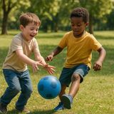 Dayanıklı Renkli Çocuk Futbol Topu – No:5- Mavi