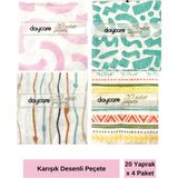 Daycare Karışık Desenli Peçete 20 Yaprak x 4 Paket