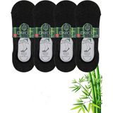 Dayco Antrasit Renk Yazlık Erkek Bambu Babet Çorap 4'lü Set - 41 - 45 - Siyah