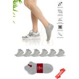 Dayco Bambu Erkek Dikişsiz Premium Patik Gri Melanj Çorap 6'lı Set - 10510-GRML-47-50 - Grimelanj - 47 - 50