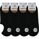 Dayco Bayan Premium Bambu Sneakers Görünmez Spor Çorap 4'lü Siyah