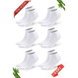 Dayco Beyaz Renk Yazlık Erkek Bambu Patik Çorap 6lı Set - 47 - 50