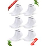 Dayco Beyaz Renk Yazlık Erkek Bambu Patik Çorap 6lı Set