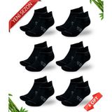 Dayco Dikişsiz Kulaklı Bambu Süper Patik Çorap - 47 - 50 - Siyah