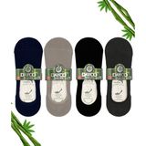 Dayco Erkek 4Lü Bambu Babet Çorabı Siyah/Lacivert/Gri/Füme