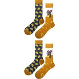Dayco Fare-Peynir Unisex Çorap 39-42 - 39 - 42 - Sarı