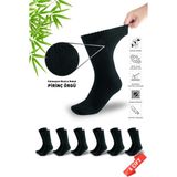 Dayco Füme Renk Erkek Diyabetikkışlık Bambu Soket Çorap 6lı Set (Pirinç Örgülü Sıkmayan Bambu Çorap) - 41 - 45