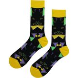 Dayco Geometri Desenli Renkli Unisex Burnu Dikişsiz Çorap - 43 - 46