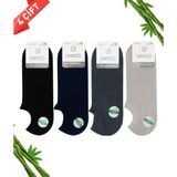 Dayco Premium Bambu Dikişsiz Sneakers Görünmez Spor Çorap 4Lü Asorti