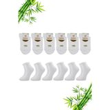 Dayco Premium Burun Dikişsiz Kadın Beyaz Bambu Soket Çorap 6lı Set - 36-40 - 350BYZ - 36 - 40