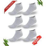 Dayco Premium Dikişsiz Bambu Erkek Kulaklı Süper Patik Çorap - 41 - 44 - Gri Melanj