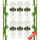 Dayco Premium Dikişsiz Erkek Bambu Babet Çorap 6Lı Beyaz Set (Görünmez Çorap)