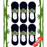 Dayco Premium Dikişsiz Erkek Bambu Babet Çorap 6Lı Lacivert Set (Görünmez Çorap)