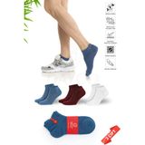 Dayco Premium Dikişsiz Erkek Bambu Patik Çorap 3'lü Asorti Set - 41-45 - 10500-3 - Bordo - 41 - 45