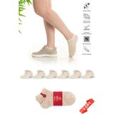 Dayco Premium Dikişsiz Kadın Bambu Patik Çorap 6'lı Bej Set - 10553-BEJ - 36-40 - 36 - 40