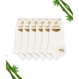 Dayco Premium Dikişsiz Kadın Bambu Patik Çorap 6Lı Beyaz Set