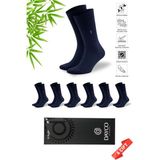 Dayco Premium Dikişsiz Klasik Uzun Lacivert Yazlık Erkek Bambu Soket Çorap 6lı Hediyelik Kutulu Set - 38 - 40