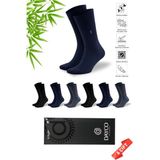 Dayco Premium Dikişsiz Klasik Uzun Yazlık Erkek Bambu Soket Çorap 6lı Hediyelik Kutulu Asorti Set - 45 - 47 - Füme - Lacivert - Siyah
