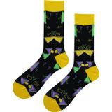 Dayco Premium Dikişsiz Unisex Geometri Desenli Renkli Soket Çorap