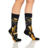 Dayco Premium Dikişsiz Unisex Müzik Desenli Renkli Soket Çorap