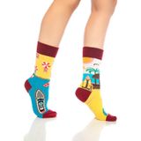 Dayco Premium Dikişsiz Unisex Sahil Desenli Renkli Soket Çorap