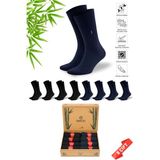Dayco Premium Dikişsiz Yazlık Bambu Çorap 8'li Set Kraft Kutulu 4 Siyah 4 Lacivert - 476 - 41-44 - 41 - 45 - Siyah - Lacivert