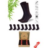 Dayco Premium Dikişsiz Yazlık Bambu Soket Çorap 8Li Set Kraft Kutulu Kahverengi