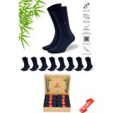 Dayco Premium Dikişsiz Yazlık Bambu Soket Çorap 8li Set Kraft Kutulu Lacivert