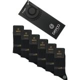 Dayco Premium Dikişsiz Yazlık Erkek Bambu Soket Çorap 6Lı Çizgili Siyah Kutulu Set
