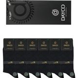 Dayco Premium Dikişsiz Yazlık Erkek Bambu Soket Çorap 6Lı Set Kutulu Jakarlı Siyah