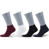 Dayco Premium Erkek Patik Çorap 4'lü (Siyah, Lacivert, Beyaz, Bordo) - Çok Renkli - 41 - 45