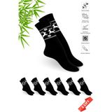 Dayco Premium Geyik Desenli Sim Detaylı Dikişsiz Kadın Bambu Soket Çorap - 36-40 - 361 - Siyah - 36 - 40
