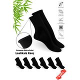 Dayco Premium Siyah Lastiksiz Sıkma Yapmayan Kadın Bambu Soket Çorap - Iz Yapmayan Bambu Çorap - 36-40 - 01-Siyah - 36 - 40