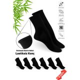 Dayco Premium Siyah Lastiksiz Sıkma Yapmayan Kadın Bambu Soket Çorap - İz Yapmayan Bambu Çorap - 36-40