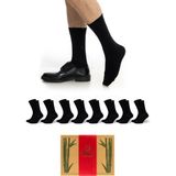 Dayco Premium Yazlık Erkek Bambu Soket Çorap 8'li Siyah Set Kraft Kutulu - 41-45 - 478 - 40 - 44
