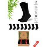 Dayco Premium Yazlık Erkek Bambu Soket Çorap 8Li Siyah Set Kraft Kutulu