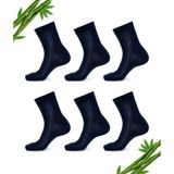 Dayco Premium Yazlık Lacivert Renk Dikişsiz Erkek Bambu Yarım Konç Çorap 6Lı Set