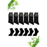 Dayco Premium Yazlık Siyah Renk Dikişsiz Erkek Bambu Yarım Konç Çorap 6Lı Set