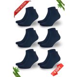 Dayco Socks Bambu Erkek Dikişsiz Premium Patik Lacivert Çorap 6'lı Set