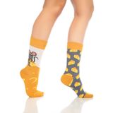 Dayco Socks Fare Peynir Desenli Renkli Soket Çorap