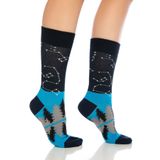 Dayco Socks Gece Yıldız Desenli Renkli Soket Çorap