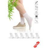 Dayco Socks Premium Beyaz Lastiksiz Sıkma Yapmayan Kadın Bambu Soket Çorap - İz Yapmayan Bambu Çorap - 36-40